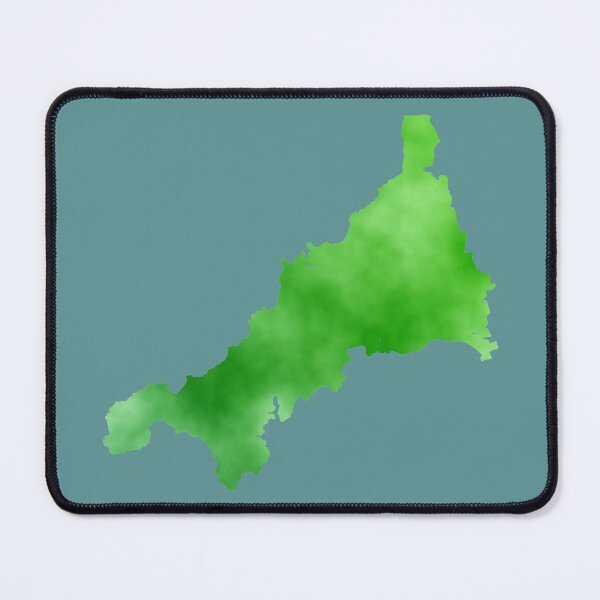 Item preview, Watercolour Cornwall Map Green designed and sold by cashewdays.