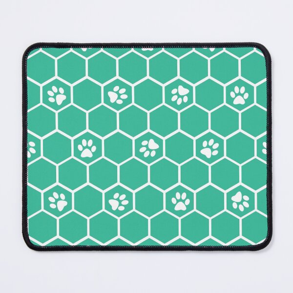 Item preview, Green Honeycomb Pattern with Paws - Cat Paws - Dog Paws - Pets  designed and sold by AnyLeck.