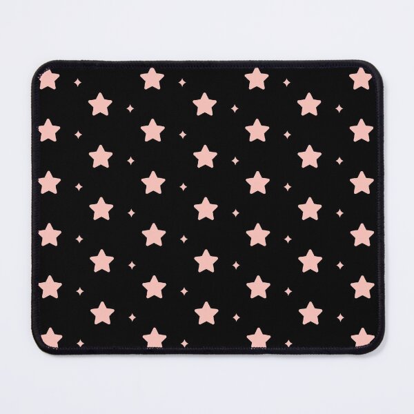 Item preview, Coral Pink Stars Pattern With Black Background designed and sold by AnyLeck.