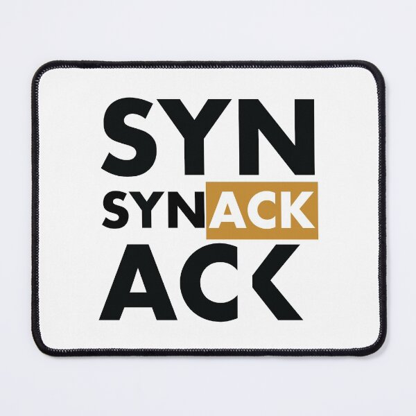 Item preview, SYN ACK Gold Black TCP Connection Establishment Gift Idea for System Administrators designed and sold by SphereZones.