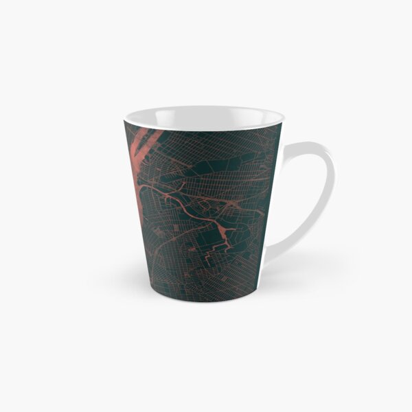 New York Map Red Tall Mug