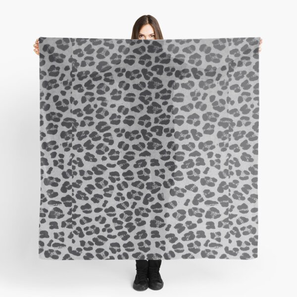 Leopard Print Skin - Black and White - Design 1 Scarf