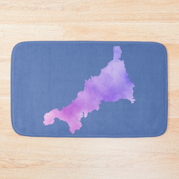 Item preview, Watercolour Cornwall Map Purple designed and sold by cashewdays.