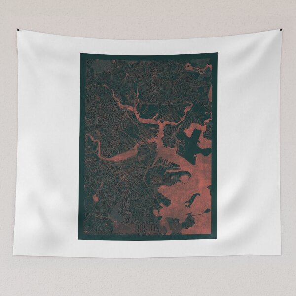 Item preview, Boston Map Red designed and sold by HubertRoguski.