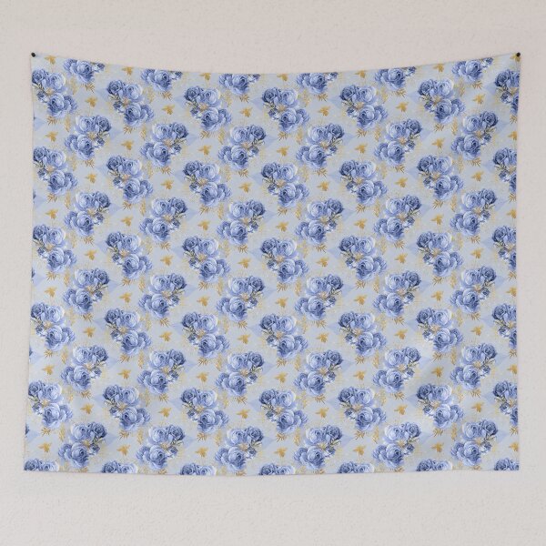 Item preview, Gold Bees with vintage flowers designed and sold by Dreamflight.