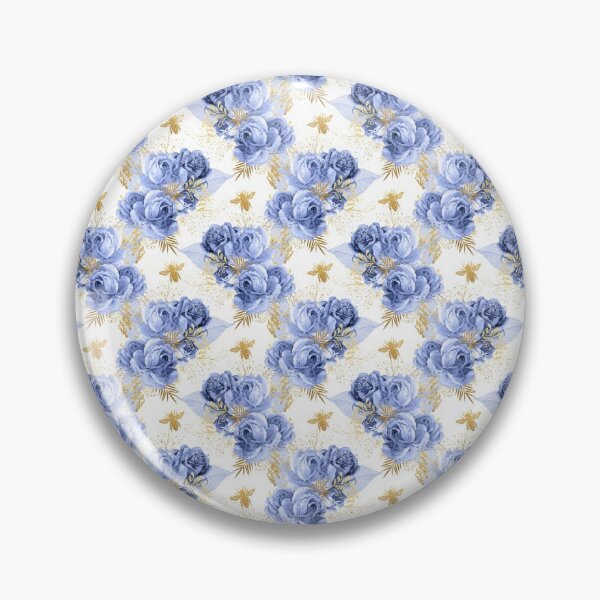 Item preview, Gold Bees with vintage flowers designed and sold by Dreamflight.