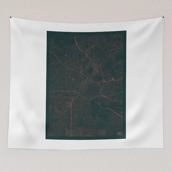 Item preview, Los Angeles Map Red designed and sold by HubertRoguski.