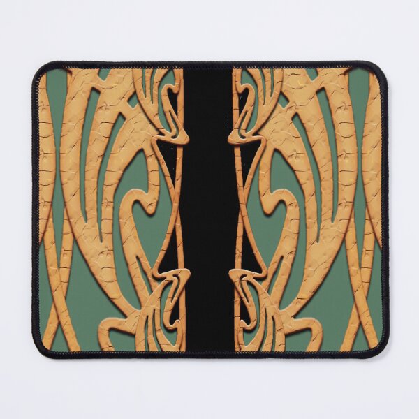 Item preview, Art Nouveau vintage burlesque pattern black mint green designed and sold by Xarah.