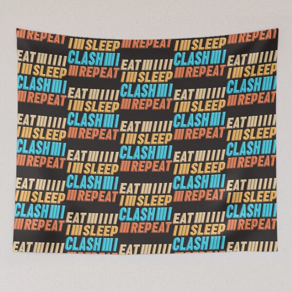 Item preview, 3D DESIGN - EAT SLEEP CLASH REPEAT - Funny designed and sold by LawsonMacdolan.
