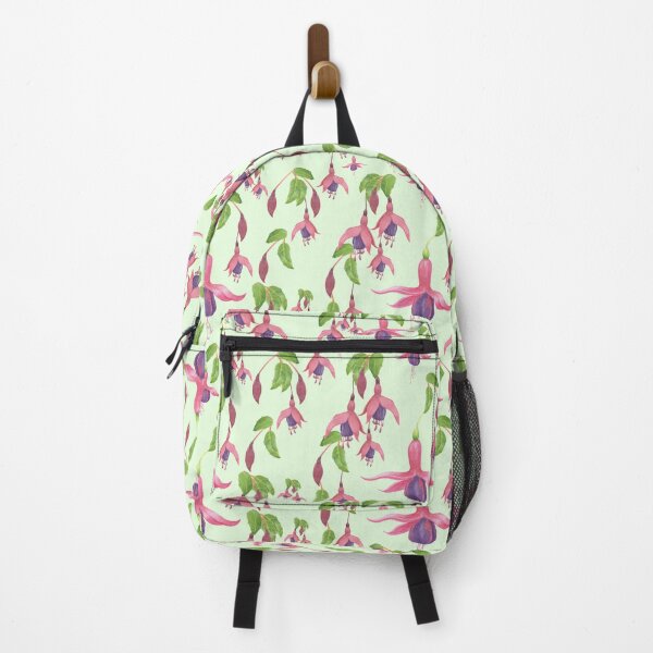 Item preview, Watercolour Fuchsia Flower Pattern - Mint designed and sold by SquibbleDesign.