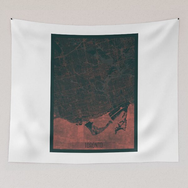 Item preview, Toronto Map Red designed and sold by HubertRoguski.