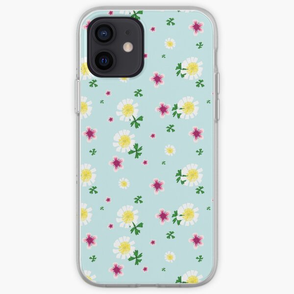 Manuka and Ranunculus - New Zealand Native Flowers iPhone Soft Case