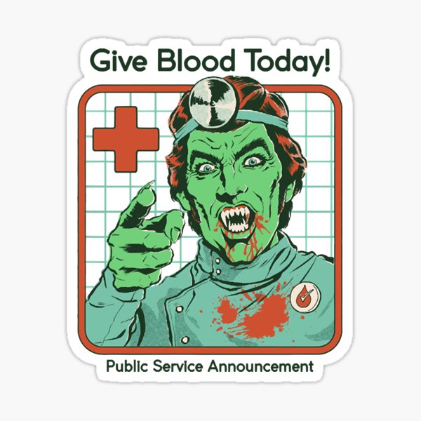 Give Blood Today Sticker