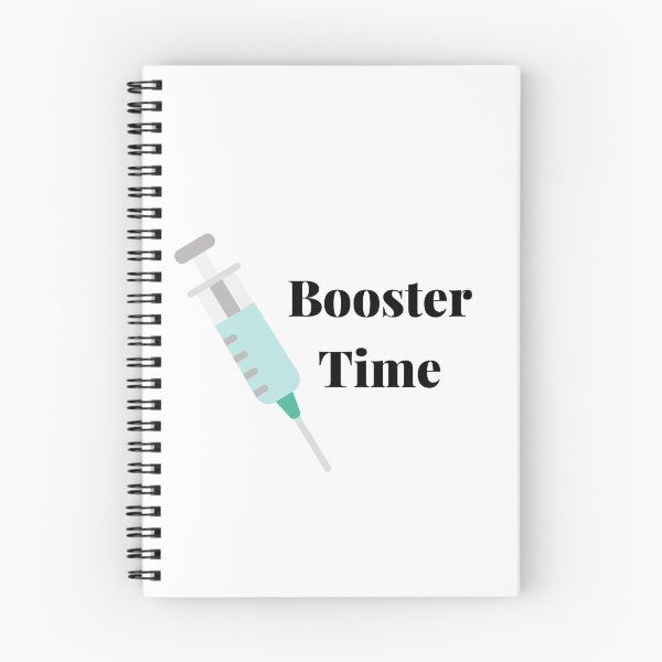 Item preview, Booster Time - Covid Booster Shot for Vaccinated People (Black Text) designed and sold by CaitU.