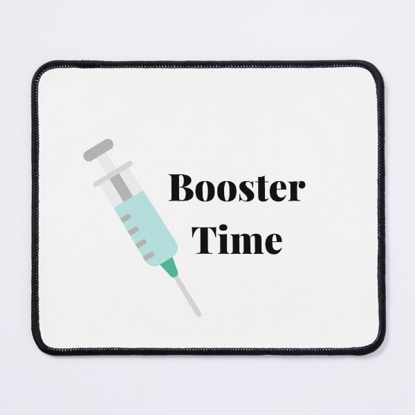 Item preview, Booster Time - Covid Booster Shot for Vaccinated People (Black Text) designed and sold by CaitU.