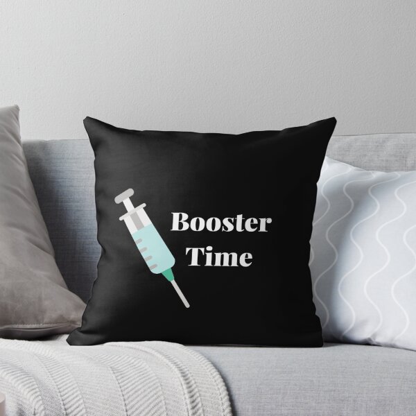 Item preview, Booster Time - Covid Booster Shot for Vaccinated People (White Text) designed and sold by CaitU.