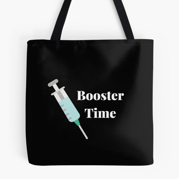 Item preview, Booster Time - Covid Booster Shot for Vaccinated People (White Text) designed and sold by CaitU.