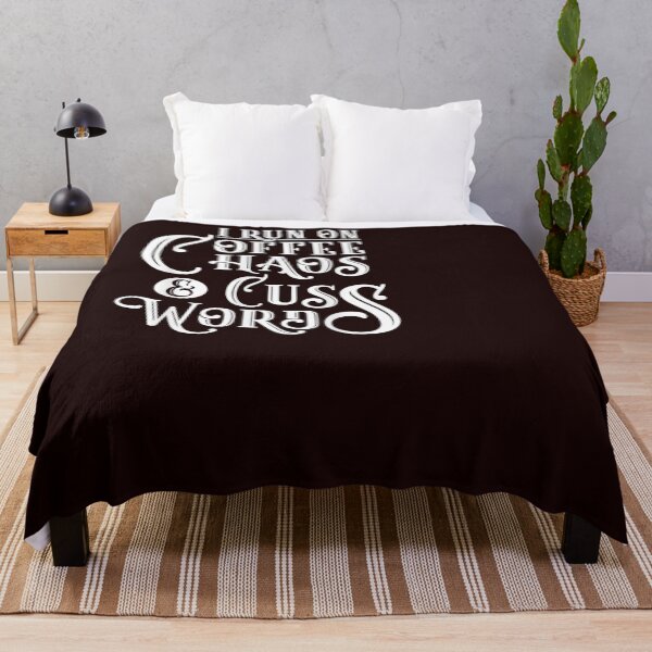 Item preview, I Run on Coffee Chaos Cuss Words designed and sold by hangoxinhxan.