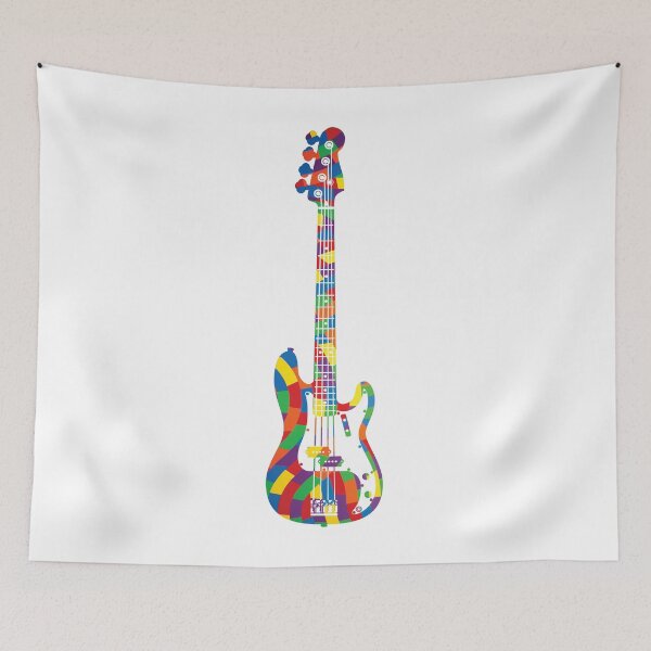 Item preview, P-Style Bass Guitar Colorful Texture designed and sold by nightsworthy.