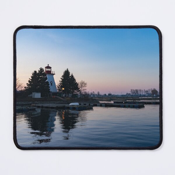 Item preview, Waiting for Sunrise - Blue Hour at the Lighthouse, Infused with Soft Pink designed and sold by Georgia Mizuleva.