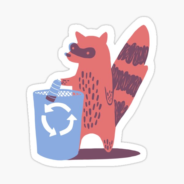 Item preview, Recycling Raccoon designed and sold by Monika Pawar.