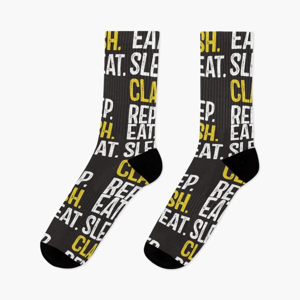 Aperçu de l'œuvre Eat Sleep Clash Répéter Essentiel créée et vendue par LawsonMacdolan.