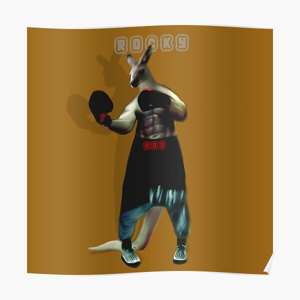 "Rocky Roo Boxing Kangaroo" Poster by Urbanhero Redbubble