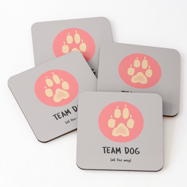 Item preview, Team dog (all the way) Pink paw designed and sold by kookycomet.