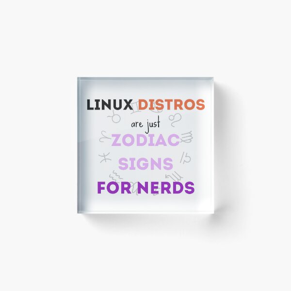 Aperçu de l'œuvre Les distributions Linux ne sont que des signes du zodiaque pour les nerds, blancs - Drôle créée et vendue par Programmer's Life and Humor.