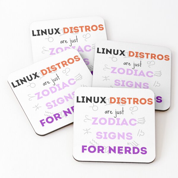 Item preview, Linux distros are just zodiac signs for nerds, white - Funny designed and sold by Programmer's  Life and Humor.