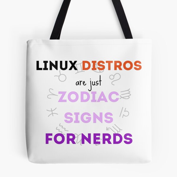 Aperçu de l'œuvre Les distributions Linux ne sont que des signes du zodiaque pour les nerds, blancs - Drôle créée et vendue par Programmer's  Life and Humor.