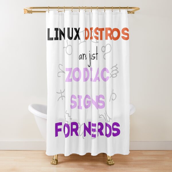 Item preview, Linux distros are just zodiac signs for nerds, white - Funny designed and sold by Programmer's  Life and Humor.