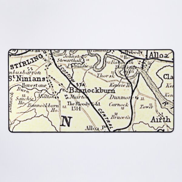 Item preview, BANNOCKBURN & surrounding area map 1898 designed and sold by yourscotland.
