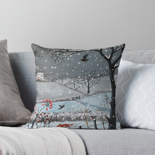 Item preview, Winter Landscape with Fox and Birds designed and sold by Jan Suchacki.