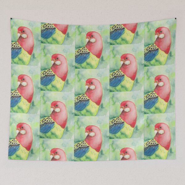 Item preview, Eastern Rosella Watercolour designed and sold by SquibbleDesign.
