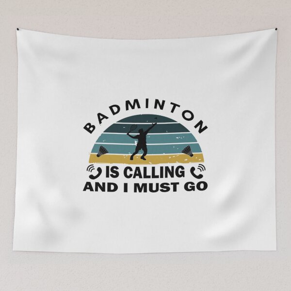 Item preview, Badminton is Calling - Vintage Sunset Silhouette Style designed and sold by RodneySills.