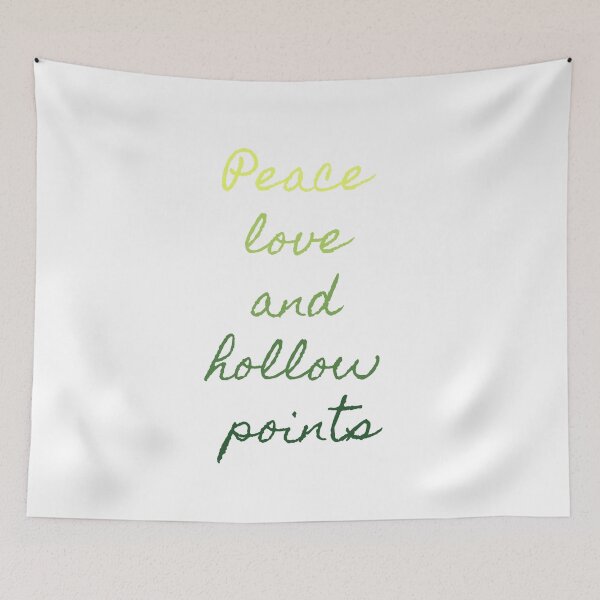 Item preview, Peace love and hollow points designed and sold by BlueThrow.