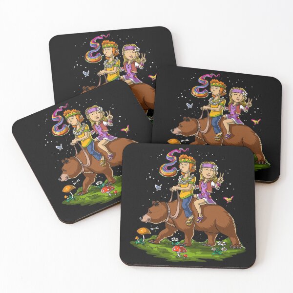 Item preview, Hippies Riding Bear designed and sold by underheaven.
