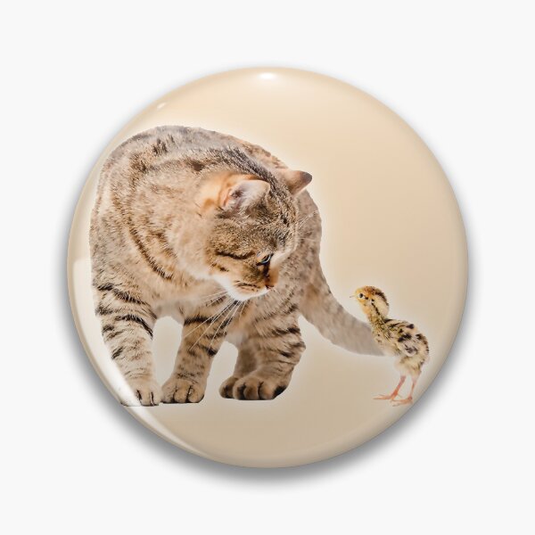 Item preview, A Cat Looks At A Chicken Of A Similar Color designed and sold by Phantasmal-2-do.