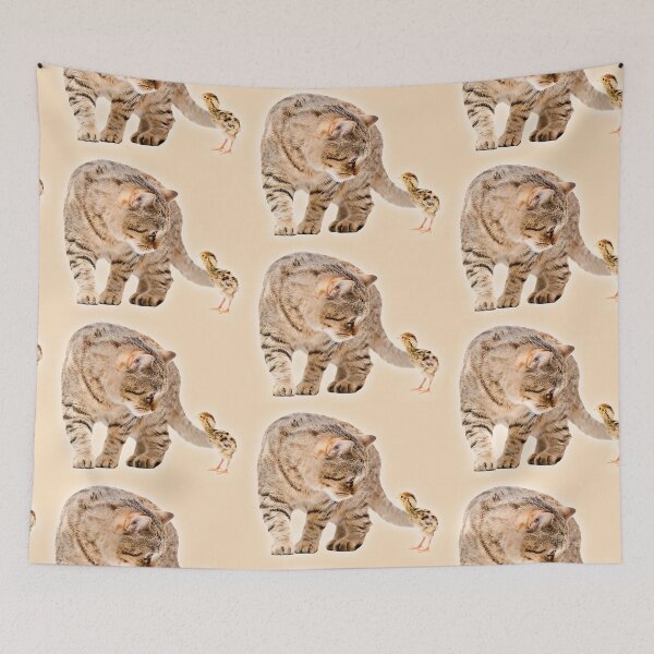 Item preview, A Cat Looks At A Chicken Of A Similar Color designed and sold by Phantasmal-2-do.