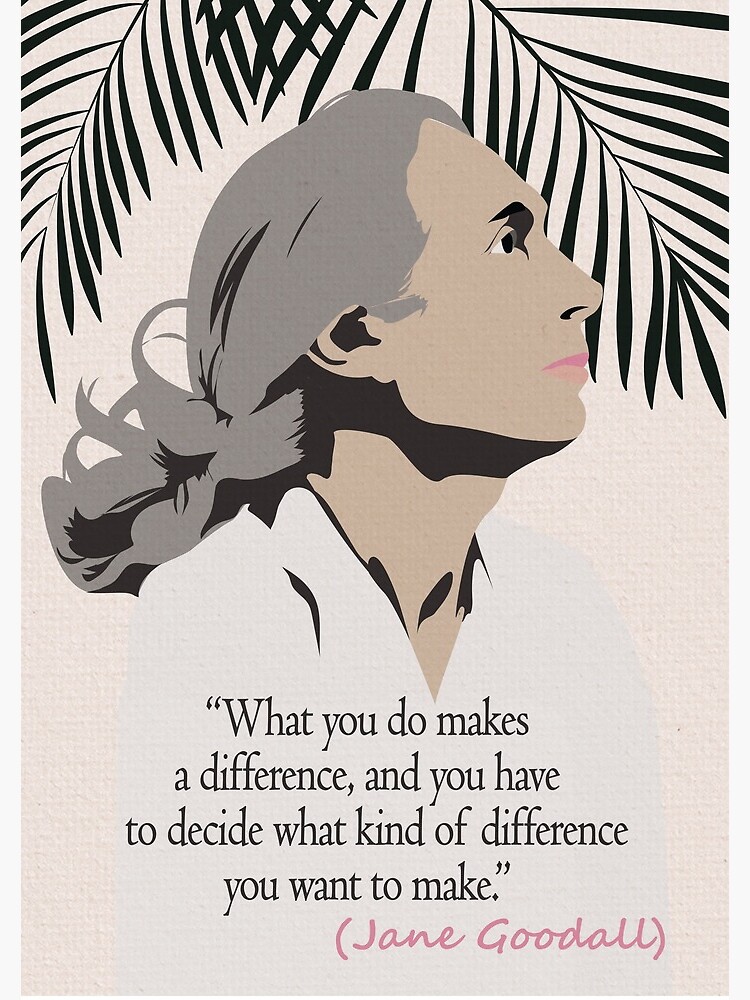 Thumbnail 3 von 3, Notizbuch, Jane Goodall Zitat Poster Kunstdruck Wissenschaftlerin, Wissenschaftsposter, Klassenzimmer Dekor, feministischer Kunstdruck, Steminist, Stammkunst, Stammfrauen designt und verkauft von GalleryArtField.