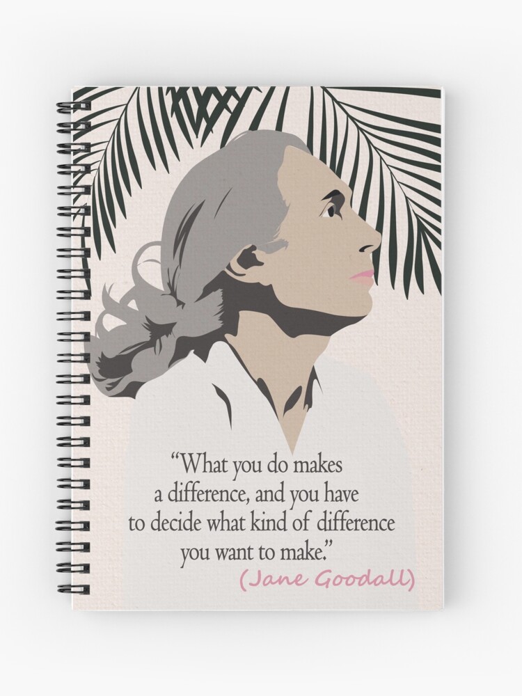 Thumbnail 1 von 3, Notizbuch, Jane Goodall Zitat Poster Kunstdruck Wissenschaftlerin, Wissenschaftsposter, Klassenzimmer Dekor, feministischer Kunstdruck, Steminist, Stammkunst, Stammfrauen designt und verkauft von GalleryArtField.