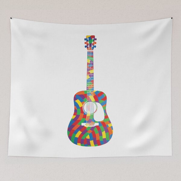 Item preview, Dreadnought Style Acoustic Guitar Colorful Texture designed and sold by nightsworthy.