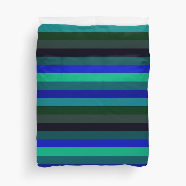 Ocean Temps Horizontally-Striped Duvet Cover