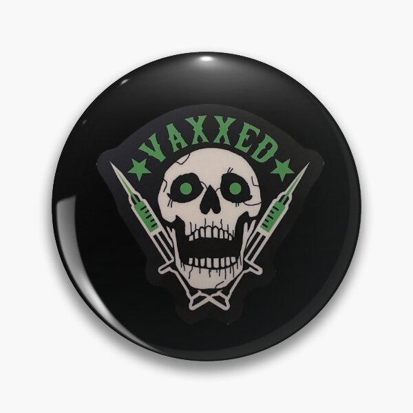 Item preview, Vaccinated - Biker Style Vaxxed with Skull designed and sold by 0ylwy.
