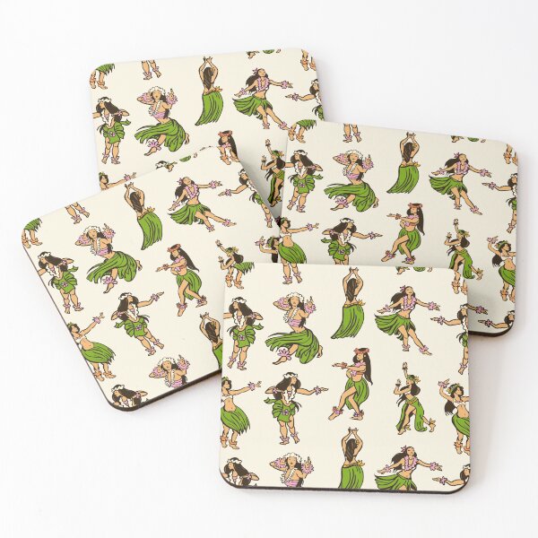 Item preview, Retro Hawaiian Hula Dancer Illustration designed and sold by SLAG-Creative.