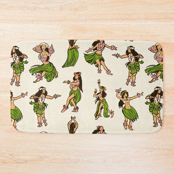 Item preview, Retro Hawaiian Hula Dancer Illustration designed and sold by SLAG-Creative.