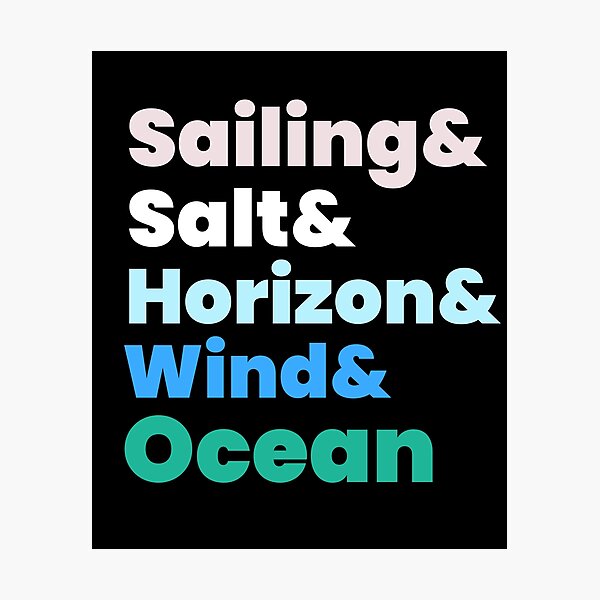 Item preview, Sailing& salt& horizon& wind& ocean designed and sold by DesignedBySnip.