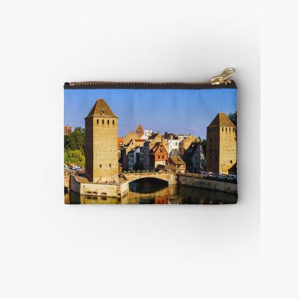 Item preview, Old historical center of Strasbourg. Fortress towers and briges in Little France with reflection in the river. Touristic concept designed and sold by Alexander Sorokopud.
