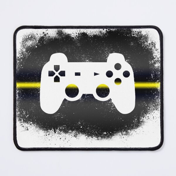 Item preview, Gaming controller grunge paint yellow line designed and sold by Anteia.